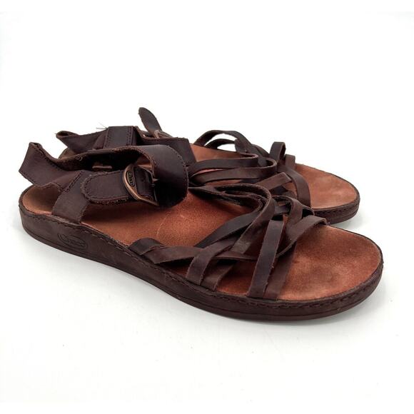 Chaco Shoes - Chaco Women's Fallon J106150 Sandals Brown Java Leather Adjustable Size 8 US